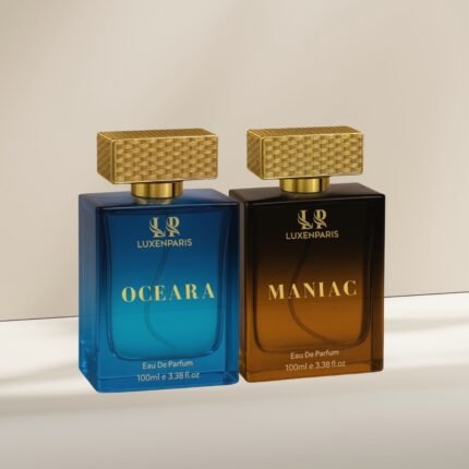 Oceara + Maniac Eau de Parfum Combo (100 ml × 2) | Oceanic-Fresh & Citrus-Woody Luxury Perfume Set | Long-Lasting EDP | Unisex Gift Pack