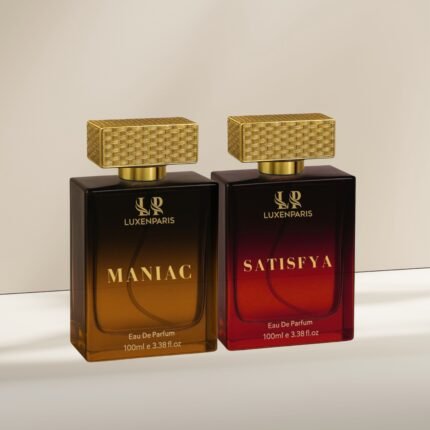 Maniac + Satisfya Perfume Combo (100 ml × 2) | Luxury Long-Lasting Eau de Parfum Set | Bold & Sophisticated Fragrance Duo | Premium Gift for Men & Women