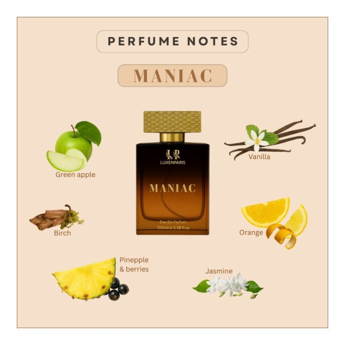 Maniac + Bubblegum Eau de Parfum Combo (100 ml × 2) | Him & Her Perfume Gift Set | Citrus-Woody for Men & Berry-Vanilla for Women | Long-Lasting EDP - Image 2
